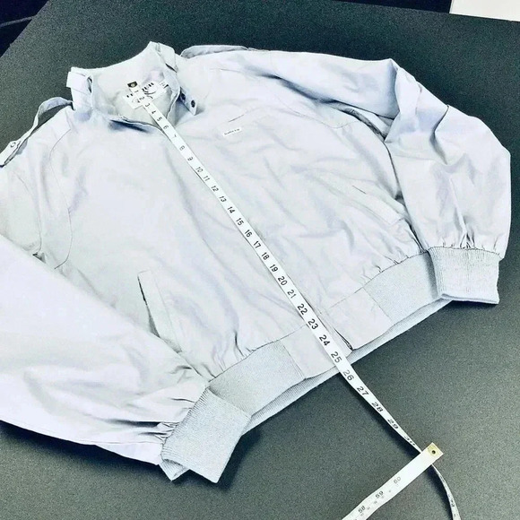 Vintage 1990s Trader Bay Mens Size XL Tall Bomber Jacket Blue Gray Pockets - Picture 6 of 10